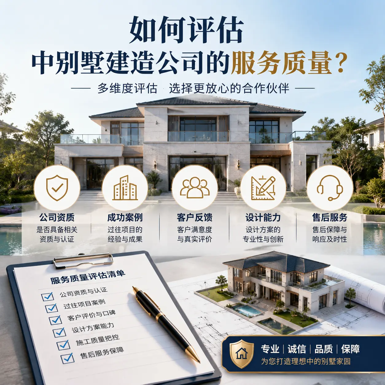 如何评估 碧江 中别墅建造公司的服务质量？